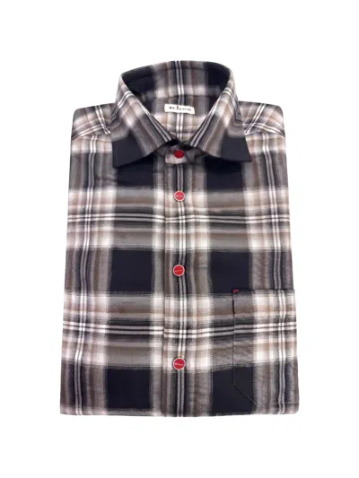 Kiton Check-pattern Button-down Shirt In Multi