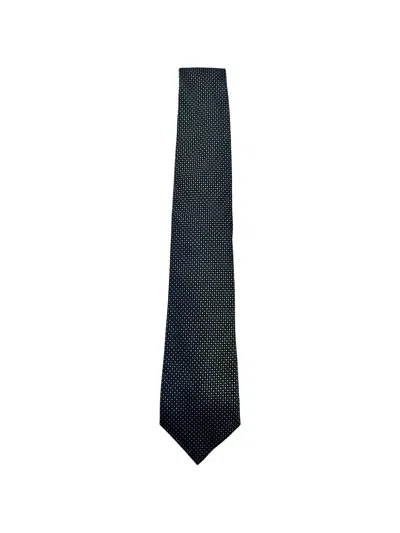 Kiton Geometric-pattern Silk Tie In Blue