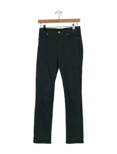 Pre-owned Kiton High-rise Straight Leg Jeans In Green