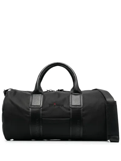 Kiton Logo-strap Travel Bag In Schwarz