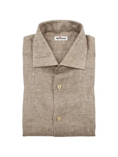 Kiton Long-sleeved Shirt In Neutral