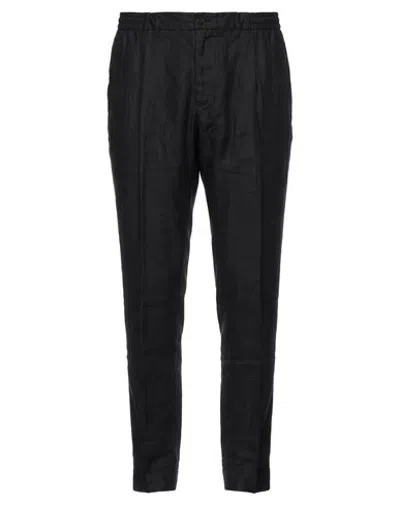 Kiton Man Pants Black Size 40 Linen