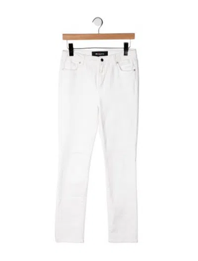 Pre-owned Kiton Mid-rise Straight Leg Jeans In White
