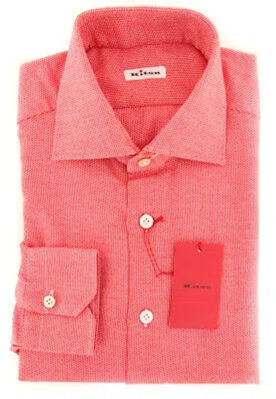 Pre-owned Kiton Red Shirt - Slim - 15.75/40 - (kt-h0609802faa1)