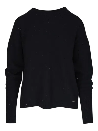 Kiton Sparkle-detail Knit Top In Black
