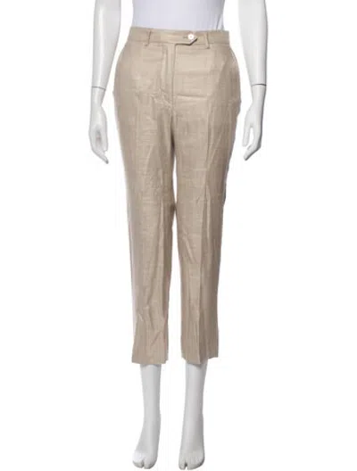 Pre-owned Kiton Straight Leg Pants In Brown