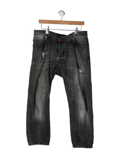 Pre-owned Kiton Straight-leg Jeans In Grey