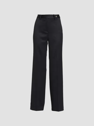 Kiton Women's Wide-leg Wool-blend Trousers In Dark Navy