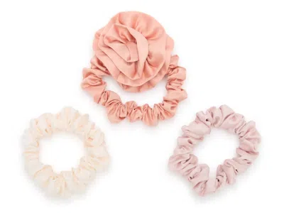 Kitsch Rosette Satin Scrunchie Set 3 Pack In Multi