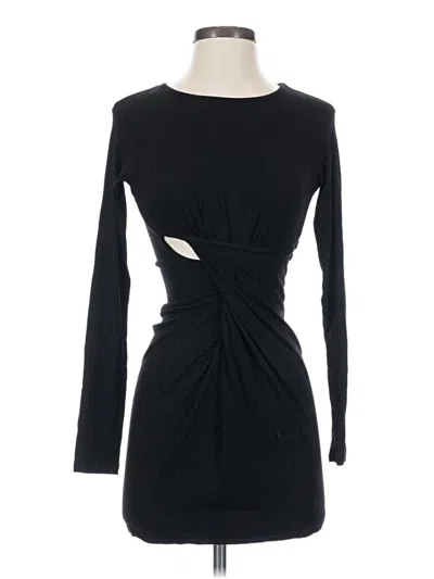 Pre-owned Kittenish Long Sleeve Top Black Keyhole Neckline Tops