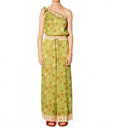 Kivari Salome One Shoulder Top In Lime In Green