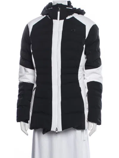 Pre-owned Kjus Colorblock Pattern Down Jacket In Black