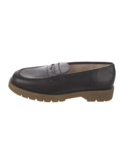 Pre-owned Kleman Leather Loafers In Black