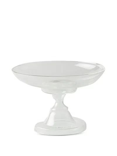 Knindustrie Rubin Glass Cake Stand In White