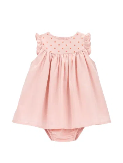 Knot Babies' Blossom Ruffled Dress In Pink