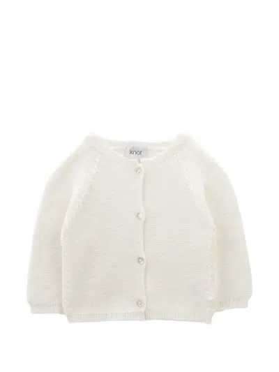 Knot Babies' Lou Cardigan In White