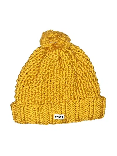 Pre-owned Known Supply Beanie Hat In Yellow