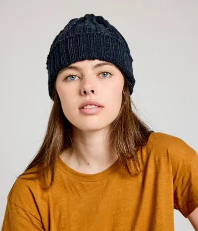 Known Supply Cable Knit Beanie In Blue