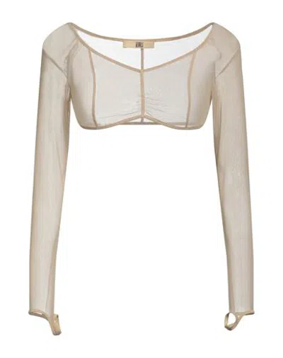 Knwls Woman Top Beige Size M Polyamide, Elastane