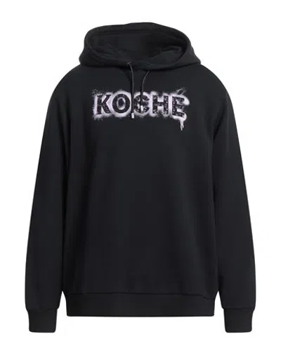 Koché Man Sweatshirt Black Size L Cotton, Elastane