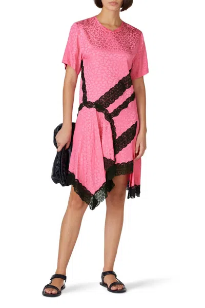 Koché Pink Leopard Tee Dress
