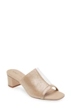 Koko + Palenki Lyrics Slide Sandal In Camel Metallic