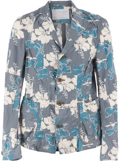 Kolor Floral Jacket In Gray