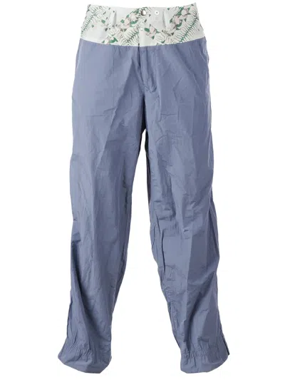 Kolor Printed Waistband Trouser In 蓝色