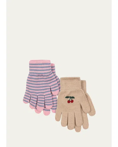 Konges Slojd Kid's 2-pack Filla Gloves In Multi