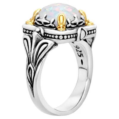 Pre-owned Konstantino 925 Sterling Silver & 18k Gold Gen K Mop Doublet Ring 7 In Multiple