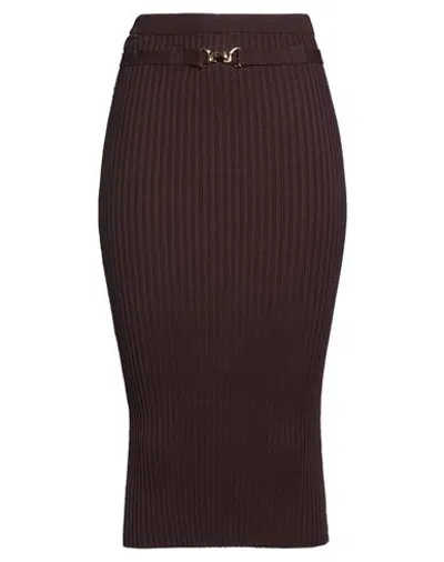Kontatto Woman Midi Skirt Dark Brown Size Onesize Viscose, Polyester