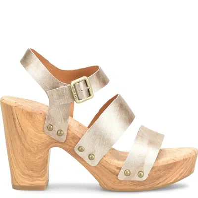 Kork-ease Della Slingback Platform Sandal In Light Gold