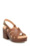 Kork-ease Paschal Slingback Platform Sandal In Brown Leather