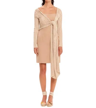 Kourbela Archetypes Wrap Cardigan In Ecru In White