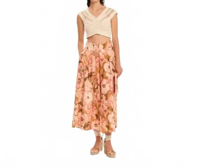 Kourbela Magic Sunsets Knit Bra Top In White In Multi