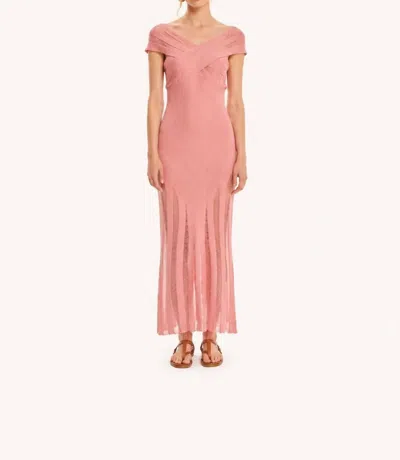Kourbela Magic Sunsets Knit Maxi Dress In Summer Rose In Pink