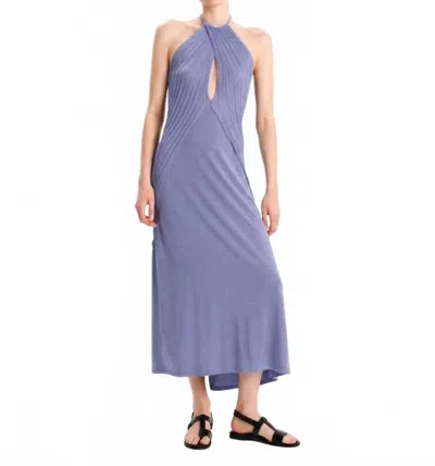 Kourbela Sleeveless Midi Asymmetrical Dress In Blue