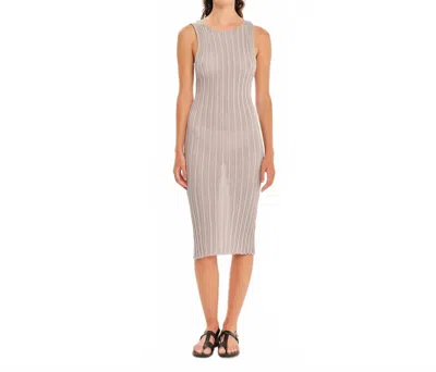 Kourbela Sparkling Nights Knitted Midi Dress In Silver