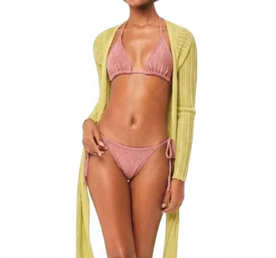 Kourbela Sparkling Staples Knit Bikini In Gold Summerrose In Multi