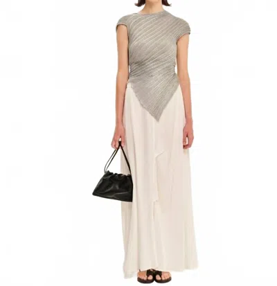Kourbela Sparkling Staples Knit Top In Silver