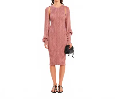 Kourbela Sparkling Staples Knitted Bolero In Gold Summer Rose In Multi