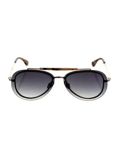 Pre-owned Krewe Aviator Gradient Sunglasses In Brown