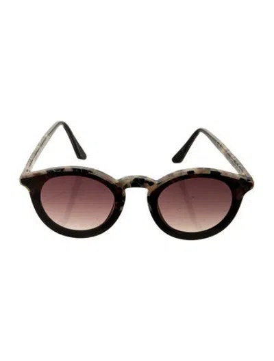 Pre-owned Krewe Round Gradient Sunglasses In Neutrals