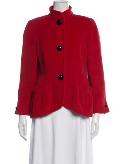 Pre-owned Krizia Angora Jacket In Red