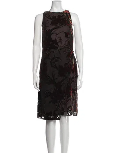 Pre-owned Krizia Floral Print Mini Dress In Multicolor