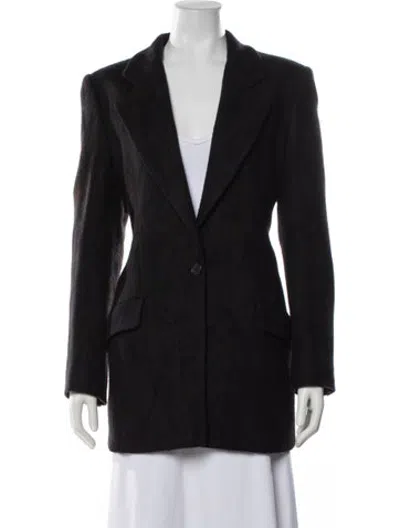 Pre-owned Krizia Wool Blazer In Black