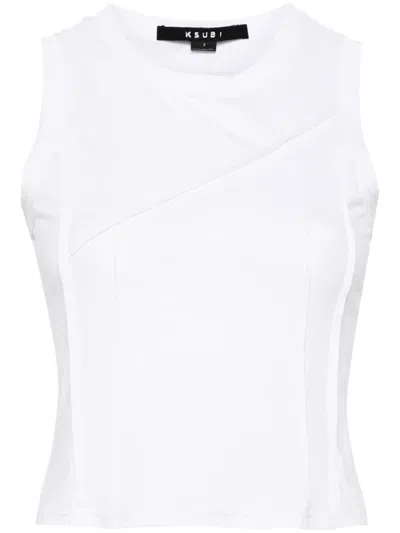 Ksubi Fragment Crew-neck Tank Top In White