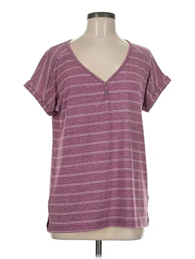 Pre-owned Kuhl Short Sleeve Henley Shirt In Burgundy