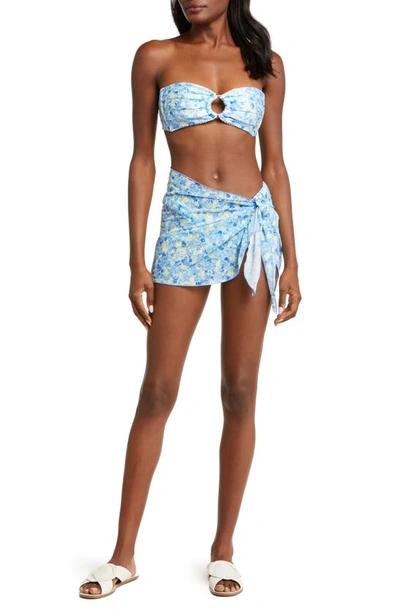 Kulani Kinis Floral Mesh Cover-up Sarong In Love Story