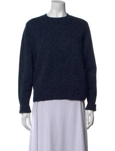 Pre-owned Kule Cashmere Crew Neck Sweater In Blue